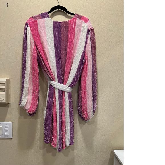 NEW Size M retrofete Gabrielle Dress in Multi Pink Stripe REVOLVE MSRP $655 - Picture 8 of 8